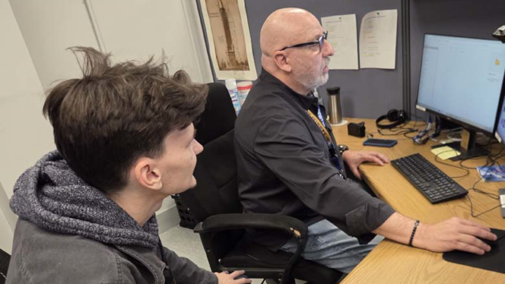 David and Bob Working on Website